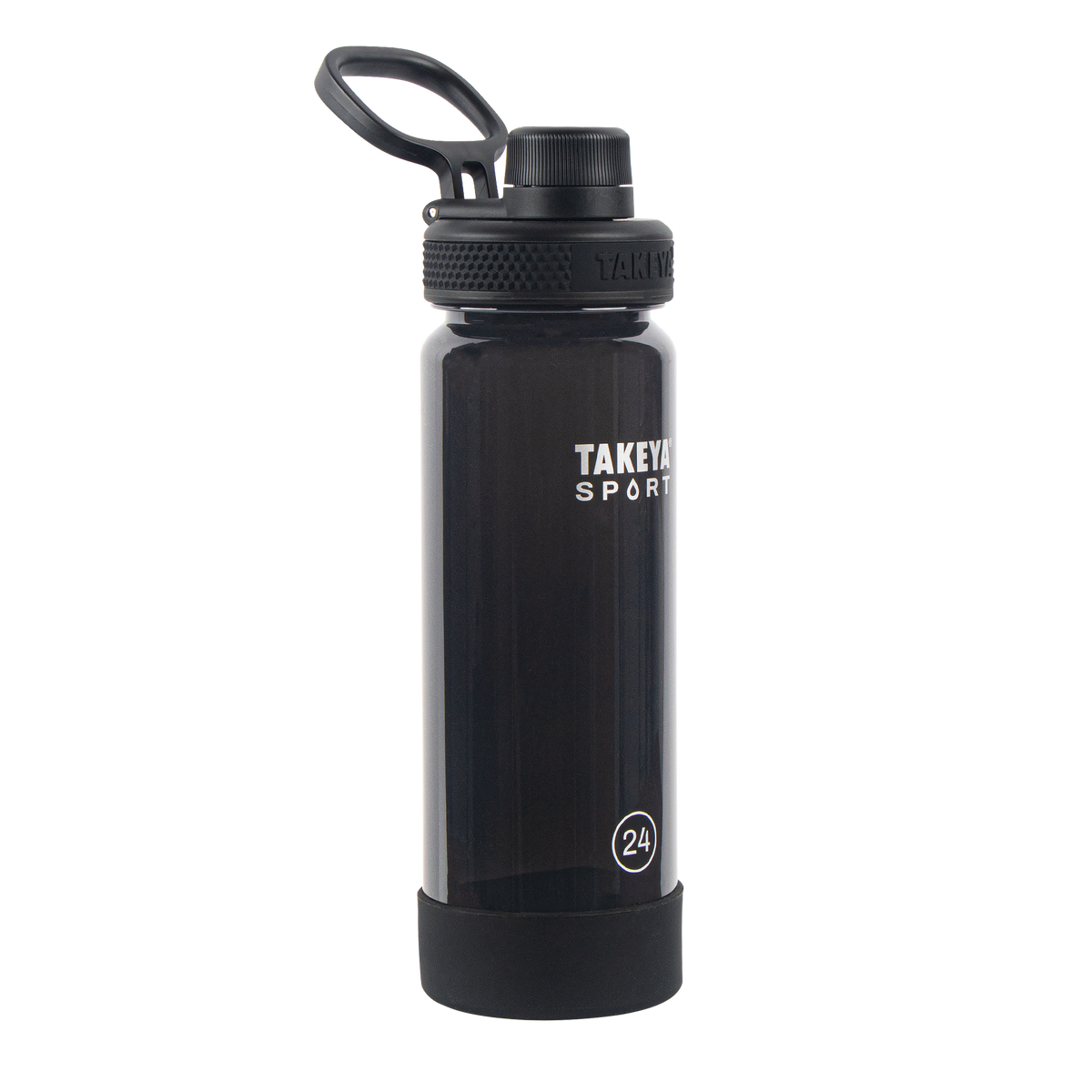 tritan-sport-water-bottle-with-spout-lid-j5 51664-TKS-Tritan-Spout-24-GrandSlamBlack-frontangle.png
