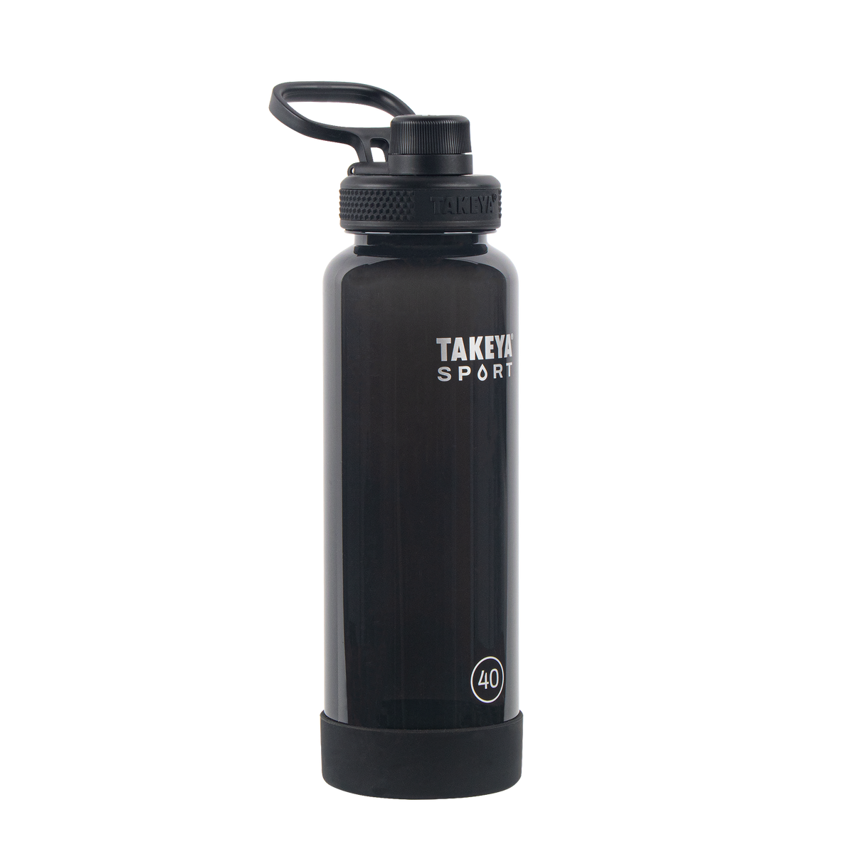 tritan-sport-water-bottle-with-spout-lid-j5 52023-TKS-Tritan-Spout-40-GrandSlamBlack-frontangle.png