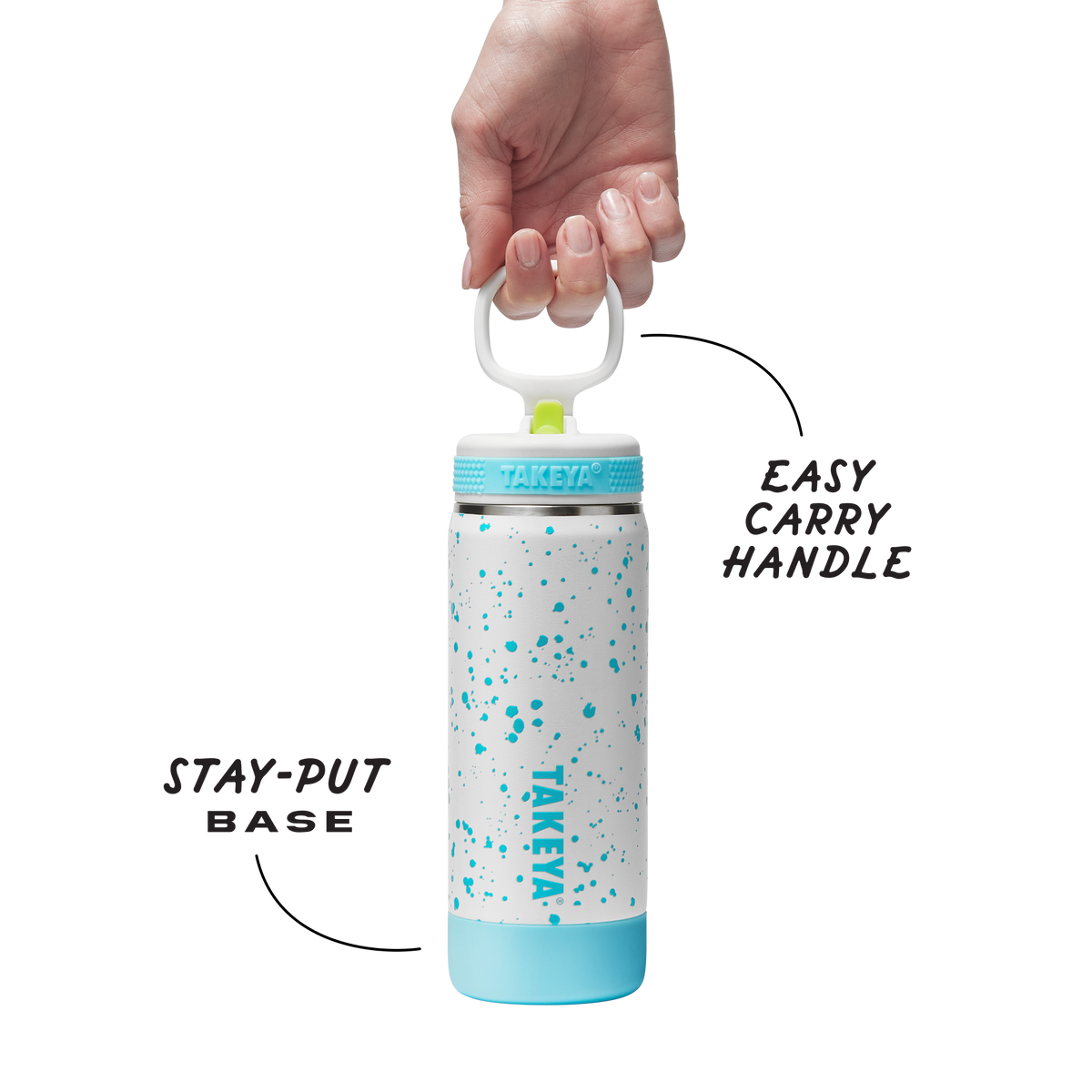 glow-in-the-dark-sport-kids-water-bottle-confetti-with-straw-lid-r6 TKS_SP25_CoreKidsGIDConfetti_StwBtl_CloudGlow_18oz_51368_v3_sRGB-Callout.png